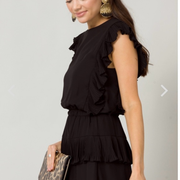 TCEC Black Ruffle Mini Dress - Picture 2 of 12